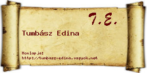 Tumbász Edina névjegykártya