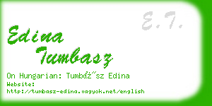 edina tumbasz business card